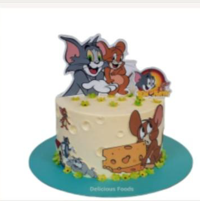 Tom and Jerry Theme Cake