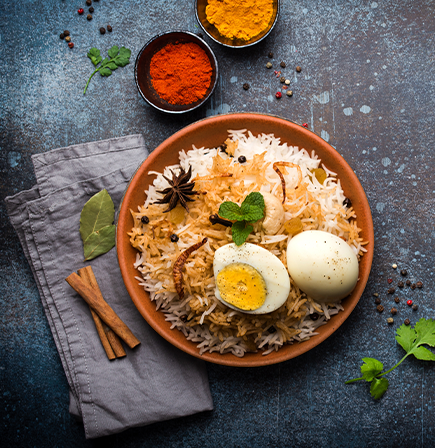 Anda Schezwan Rice