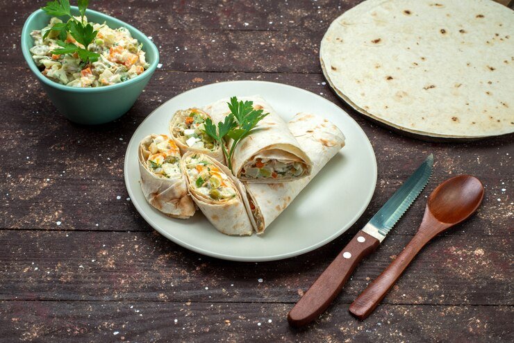 Veg. Schezwan Cheese Frankie