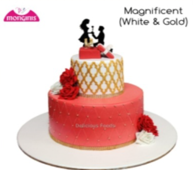 Magnificent Gold Two-Tier Cake