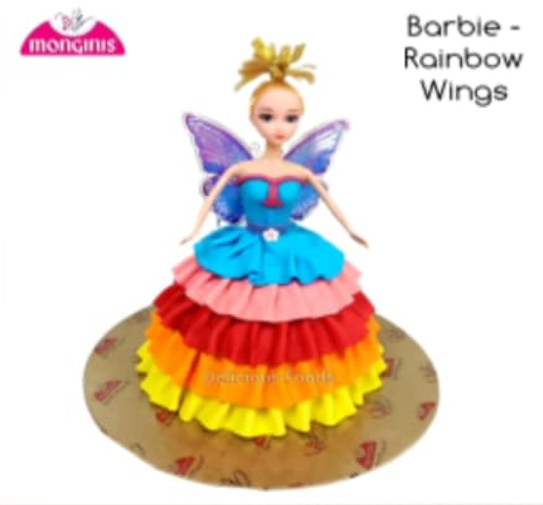 Barbie Rainbow Wing Cake