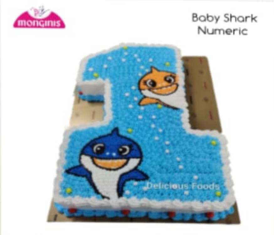 Baby Shark Number Cake