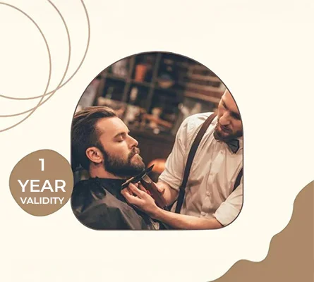 12 HAIR CUT + 12 BEARD + 12 BEARDO D-TAN ( 30% OFF ON ADDITIONAL SERVICE )