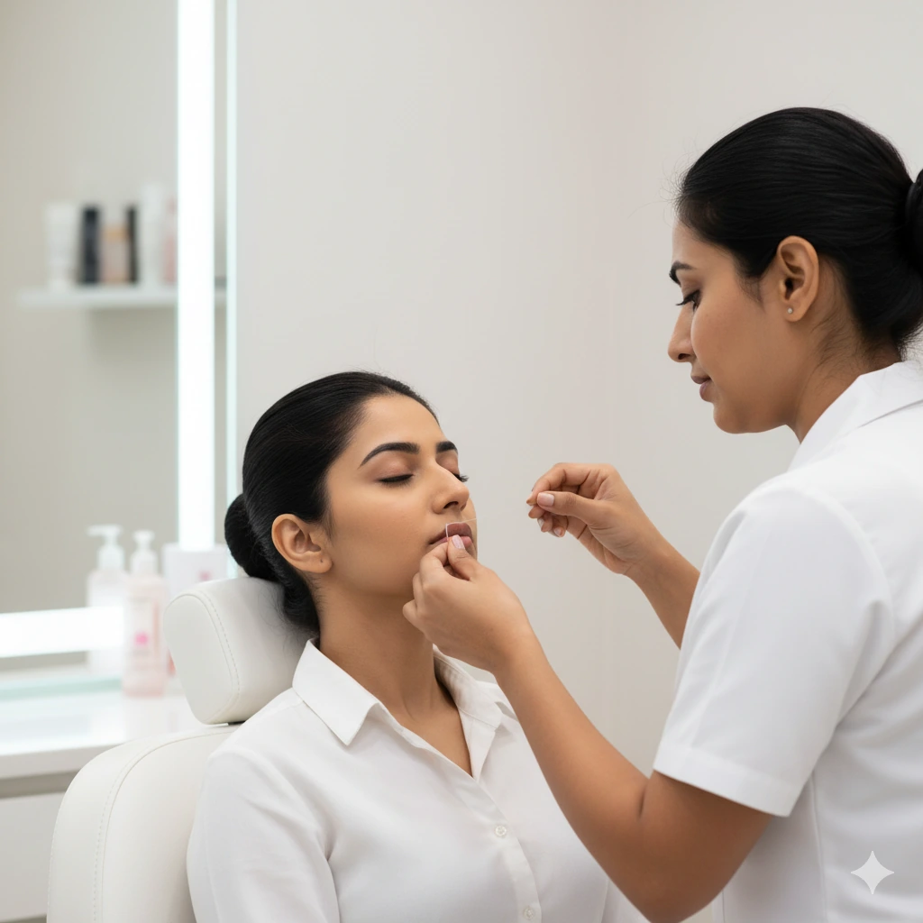 Upper Lips Threading