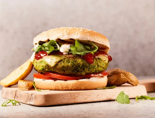 Veg Schezwan Cheese Burger