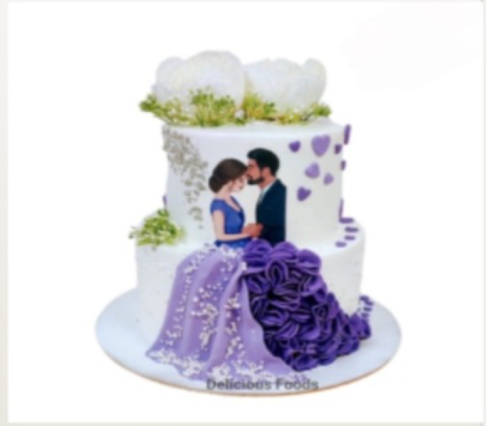 Violet Vanilla Cake